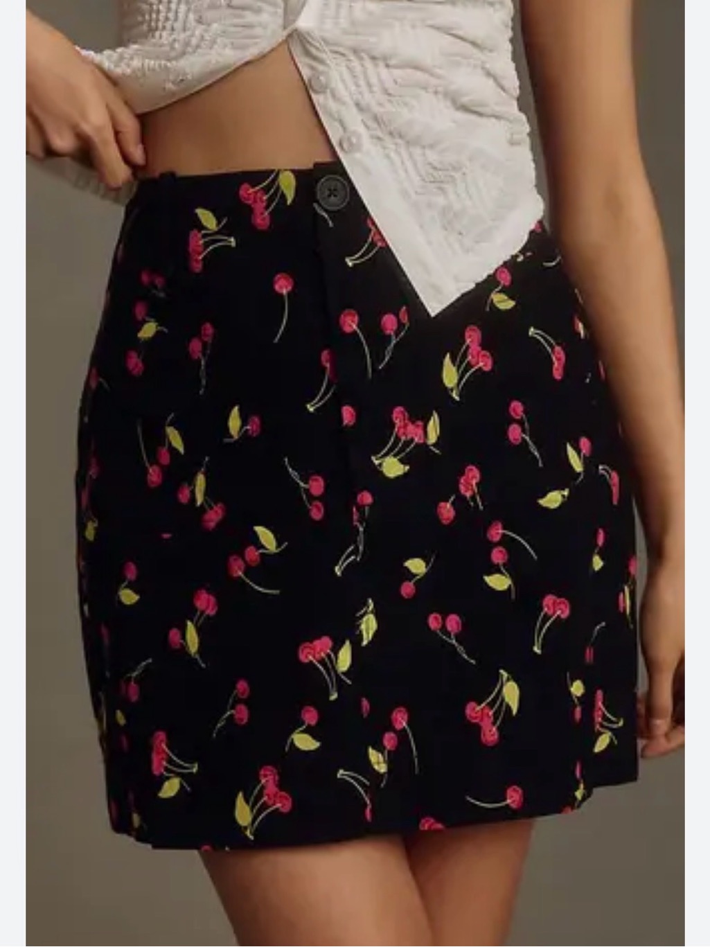 Maeve Anthropologie Black Cherry Colette Mini Cotton Skirt Women’s S Small